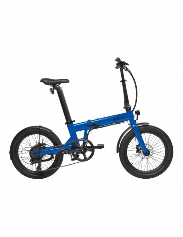 vélo pliant electrice Eovolt confort bleu