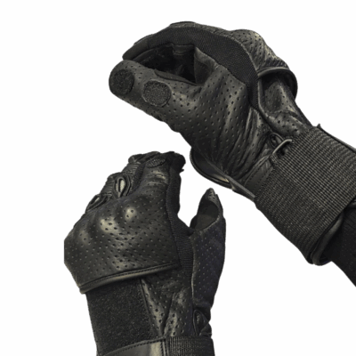 Gants GS-101 Paris vue de paume montrant le cuir perforé et les renforts de protection