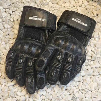 Gants GS-101 noirs exposés, protection renforcée