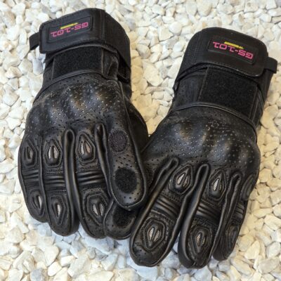 Gants GS-101 noirs exposés, protection renforcée